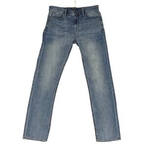 J.Crew Mercantile Flex Jeans Men 32x32* Straight Blue Medium Wash‎ Distressed